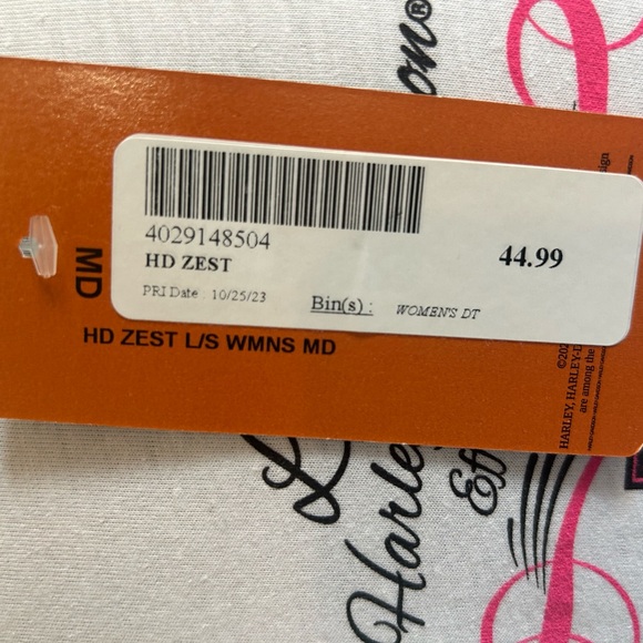 NWT ladies Harley Davidson long sleeve tshirt size medium - Picture 5 of 5